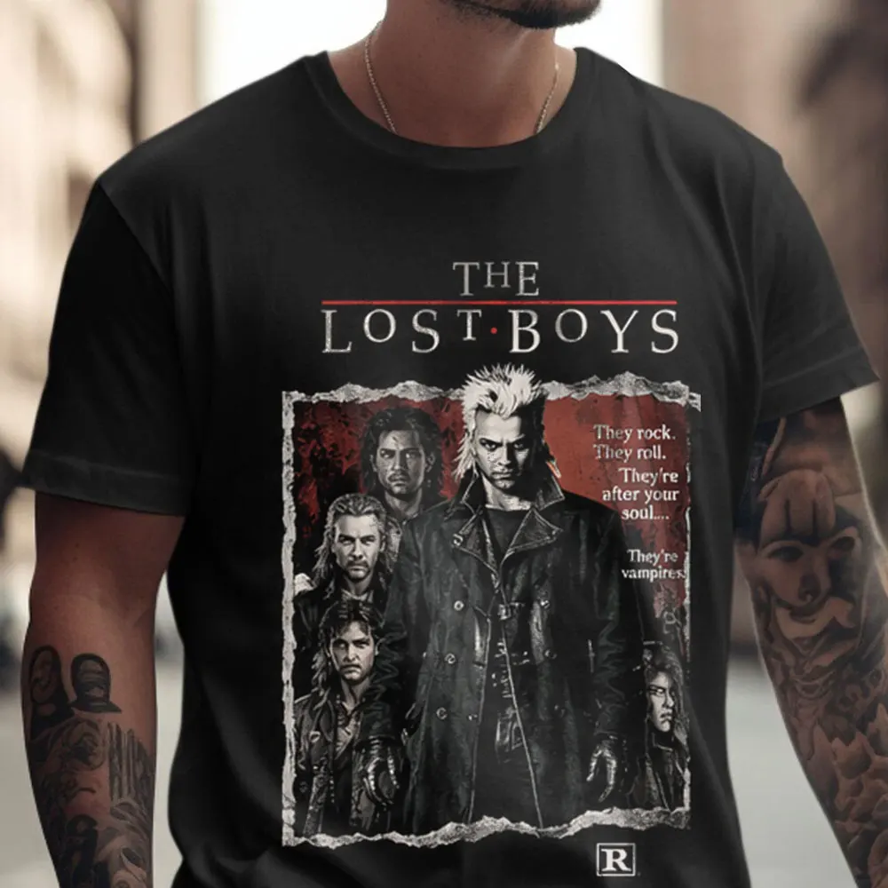 The Lost Boys Retro Vampire Horror Movie T-Shirt Vintage 80s Gothic Graphic Tee 0521 Streetwear Unisex Tee Short Sleeve Tops
