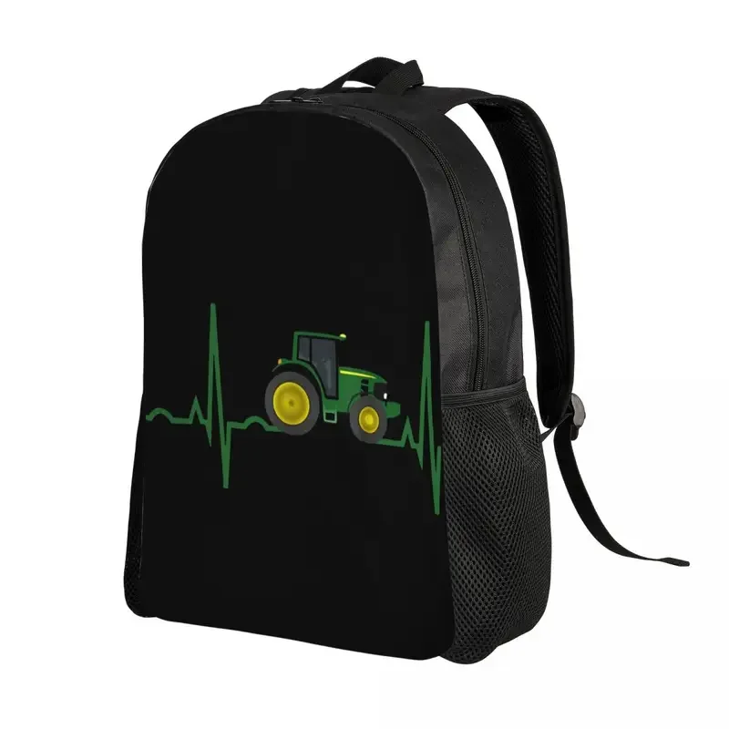 Tractor Heartbeat Laptop Backpack Women Men Fashion Bookbag for School College Students Bag