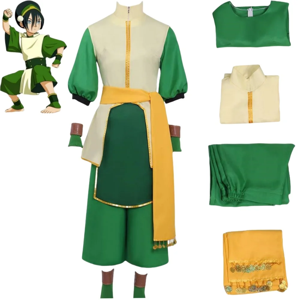 Toph Beifong Cosplay Costumes Avatar The Last Airbender Anime Holloween Celebration  Cosplay Suits Genius Men