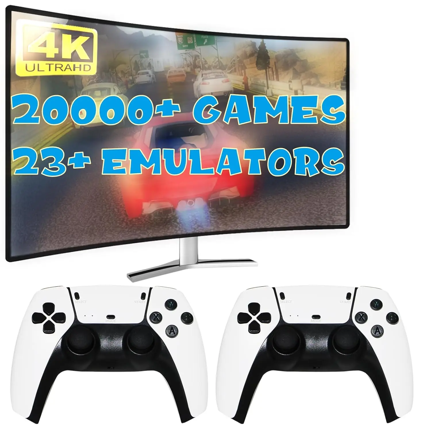 

Игровая консоль M15 4K Game Stick Встроенный 20000 игр 64G Ретро портативный игровой плеер с беспроводным контроллером геймпада