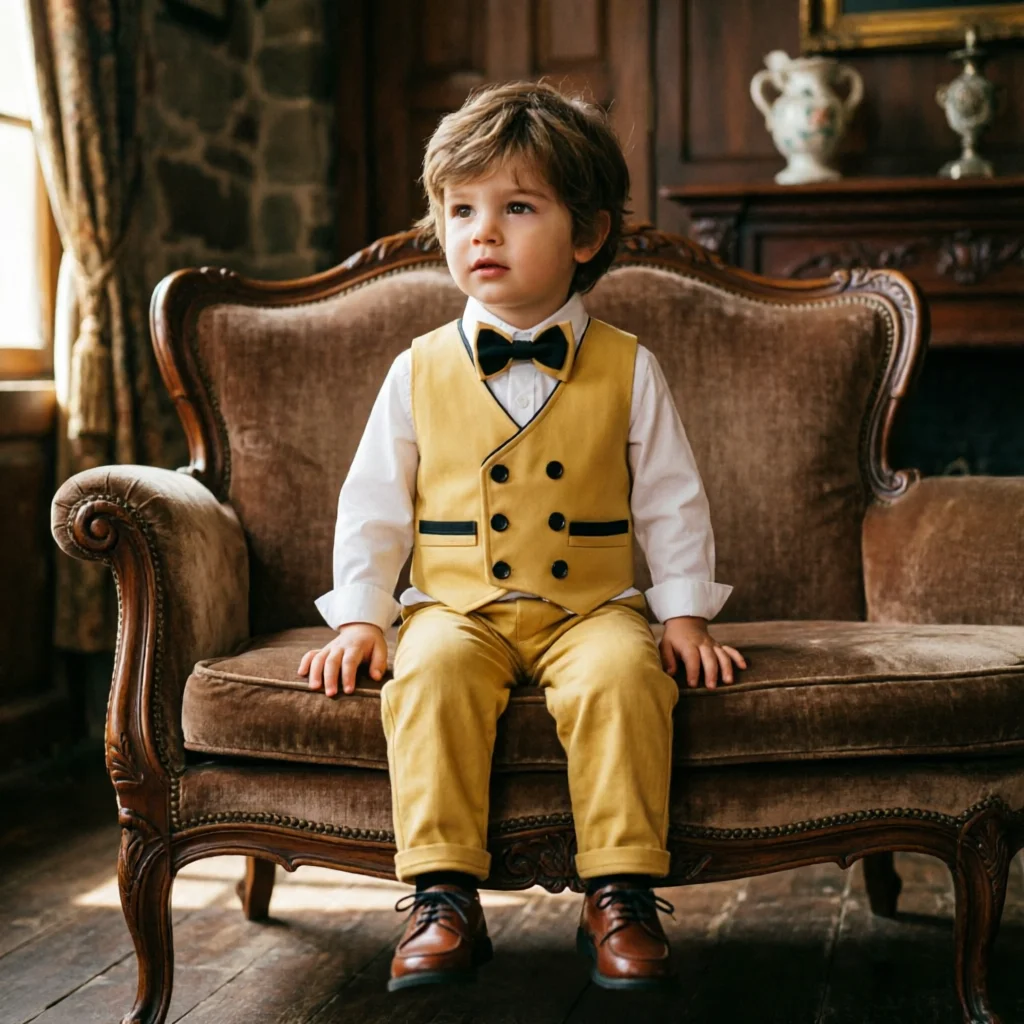 Kids Boys Suit 3PCS Gentleman British Style Long Sleeve Shirt Pants Vest Outfit Baby Birthday Wedding Party Formal Dress Clothes