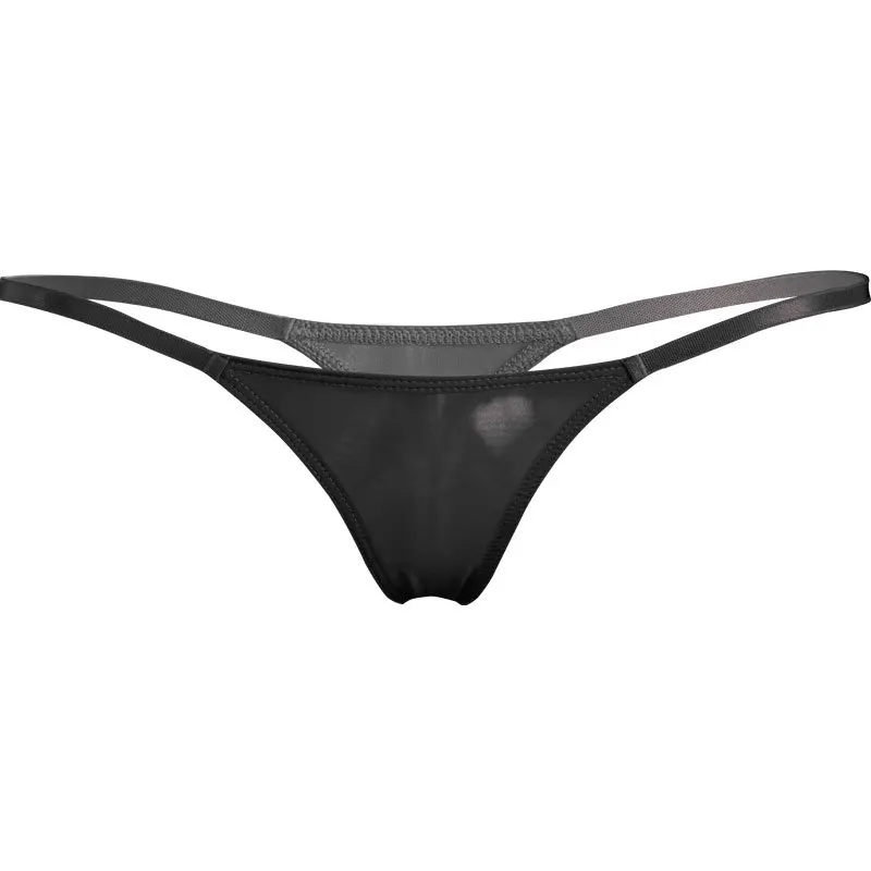 Sexy Woemn's G-String Thong Solid Ladies' Lingerie Thong Briefs Mini Underwear Transparent Erotic Ice Silk Thong Solid Low Waist image 5