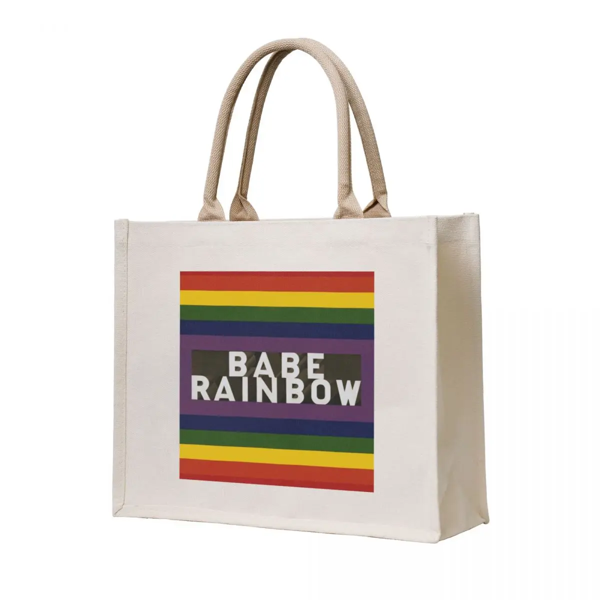 

Babe Rainbow Tote Bag great bag Fabric bag custom canvas supermarket folding