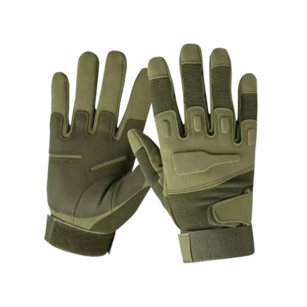 Unisex Wear Resistant Full Finger Gloves Anti Slip Protective Cycling Gloves Hard Knuckle Outdoor Sports Gloves Shooting