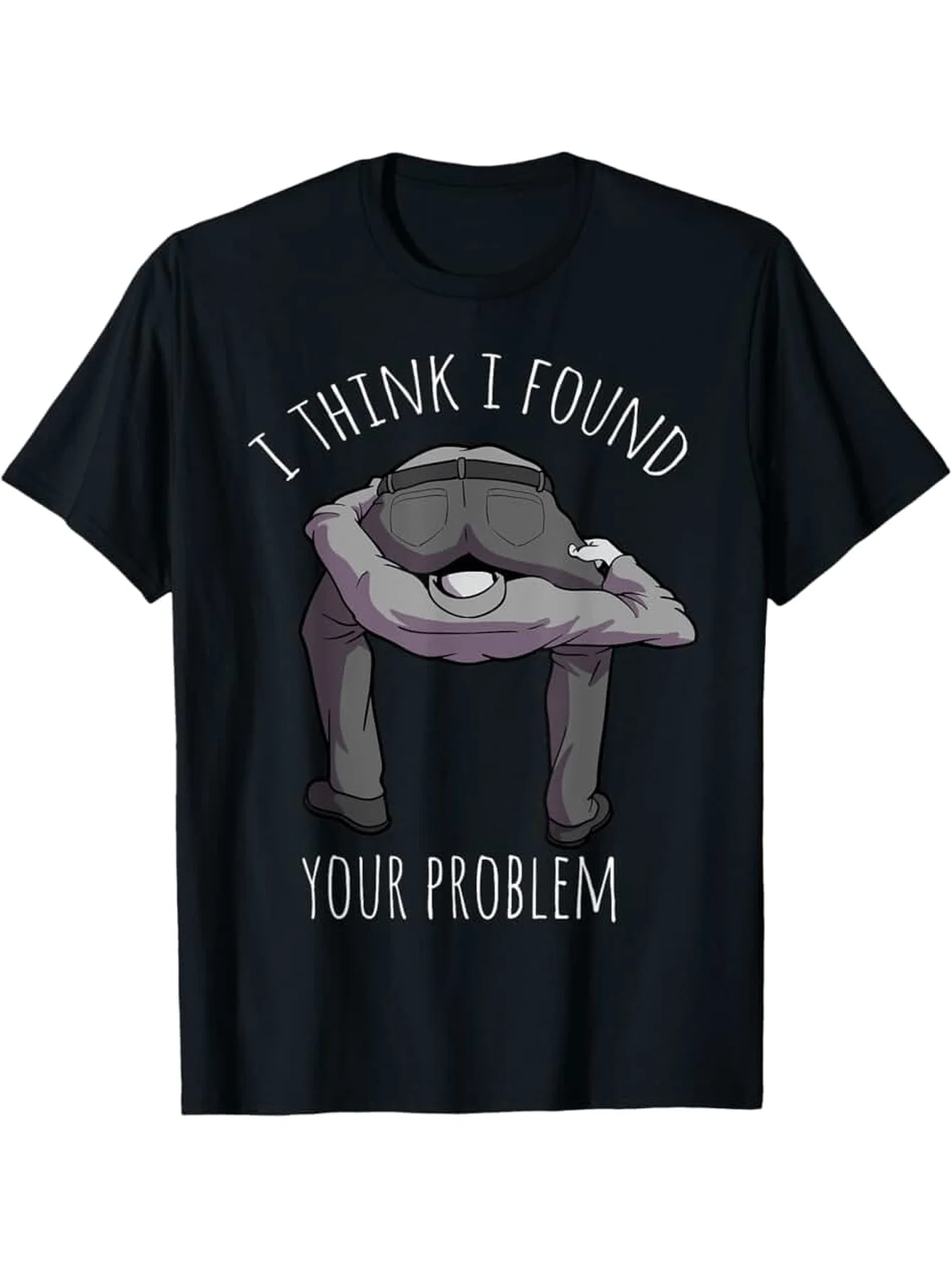 تي شيرت ساخر "عثور على مشكلكك" - تي شيرت مضحك للفكاهة الداكنة