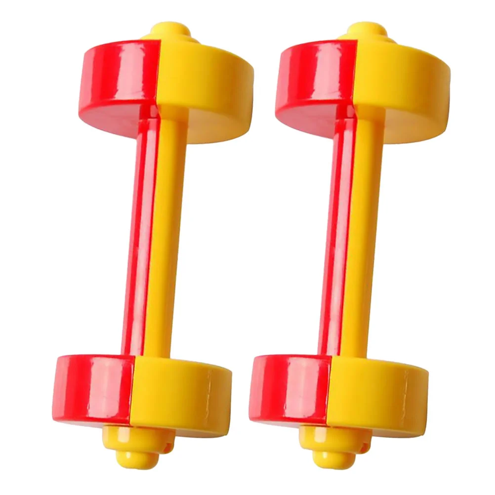 1 Pair Children Dumbbell Toy Plastic Dumbbell Toy Fitness Weight Lifting Dumbbell Gymnastic Equipment Props Early Educational To