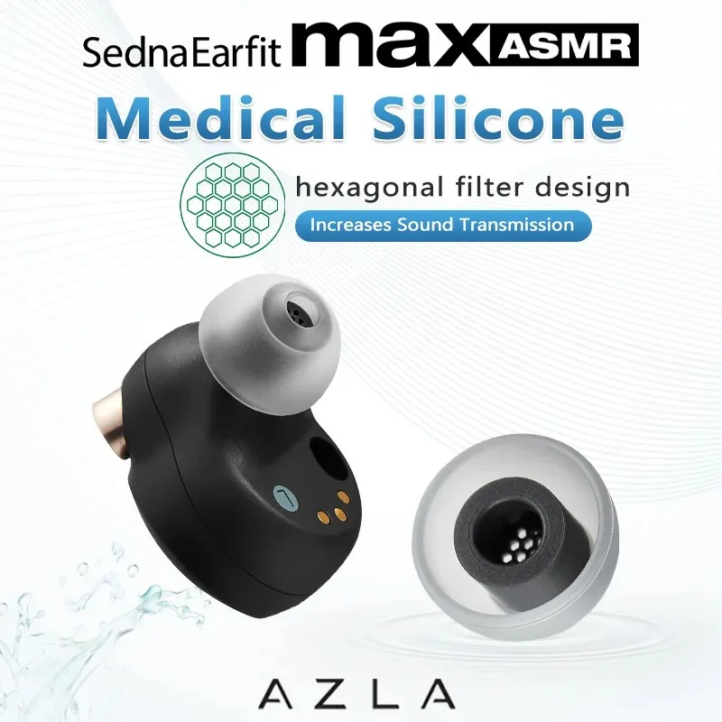 

AZLA Max ASMR Standard Eartips Wireless Headphone Medical Silicone Replacement Earbuds Tips for Buds2Pro XM5 Pi7 E8 TWS Earphone