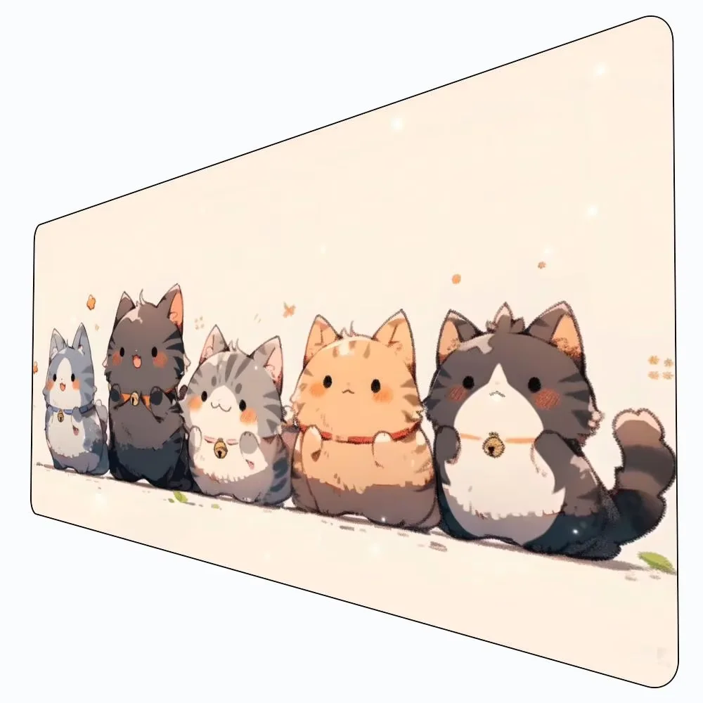 

Original Mouse Pad Cute Cat Mousepad 400x900mm Large Size Rubber Base Keyboard Mats Kawaii Desk Mat Company Desk Pad Mousepads