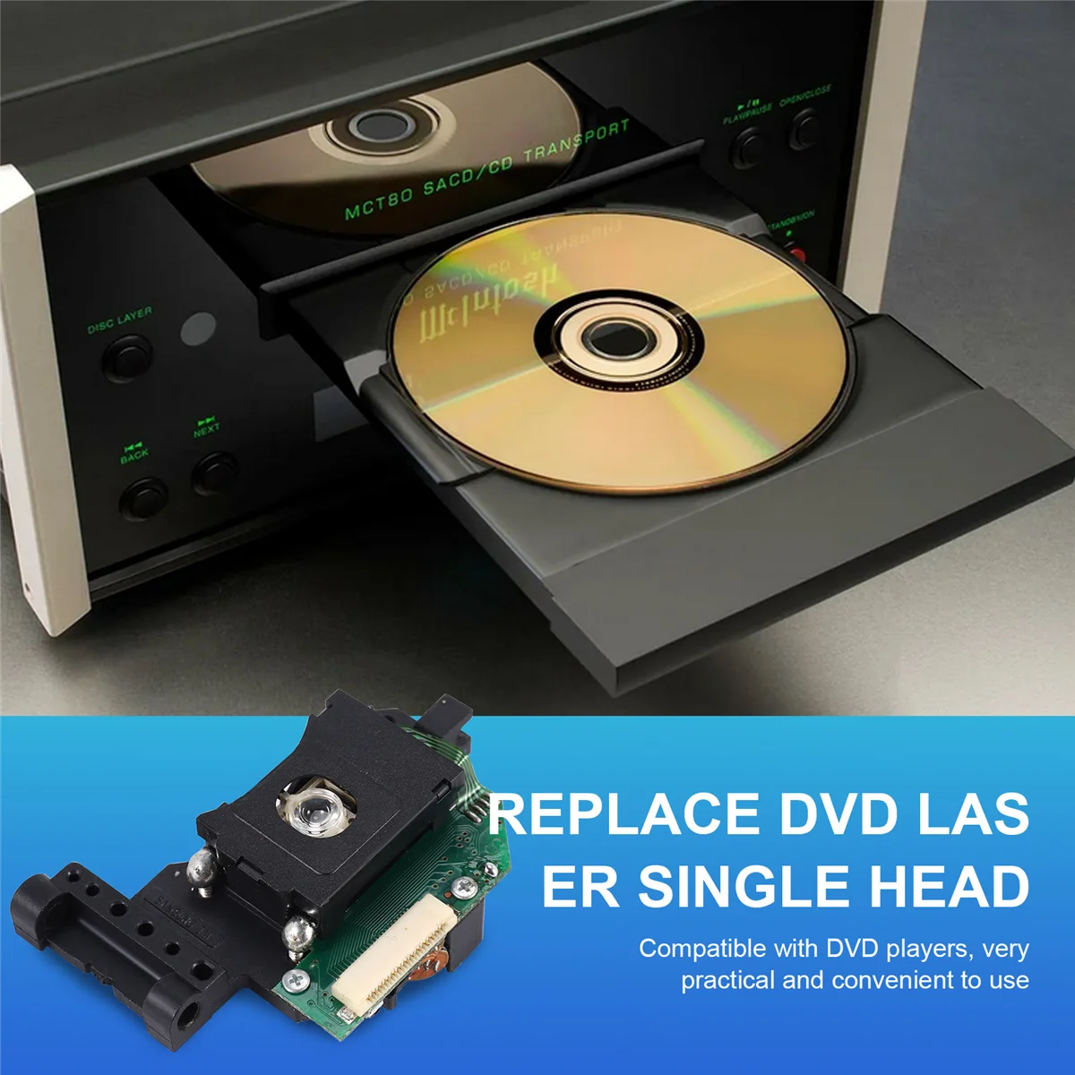 

DVD лазерная линза, колода SOH-DL6, диск с одной головкой, оптическая лазерная головка, запасная часть
