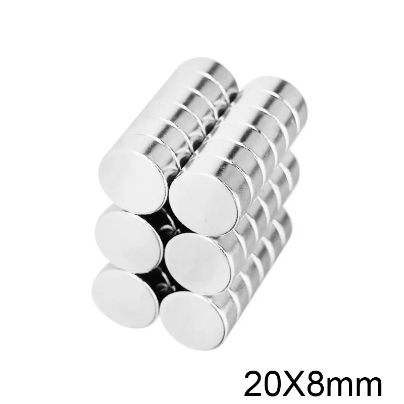 

1/3/5/10/20/50pcs 20x8 N35 Round Magnets 20mmx8mm Neodymium Magnetic 20x8mm Permanent NdFeB Super Strong Powerful Magnet 20*8 mm