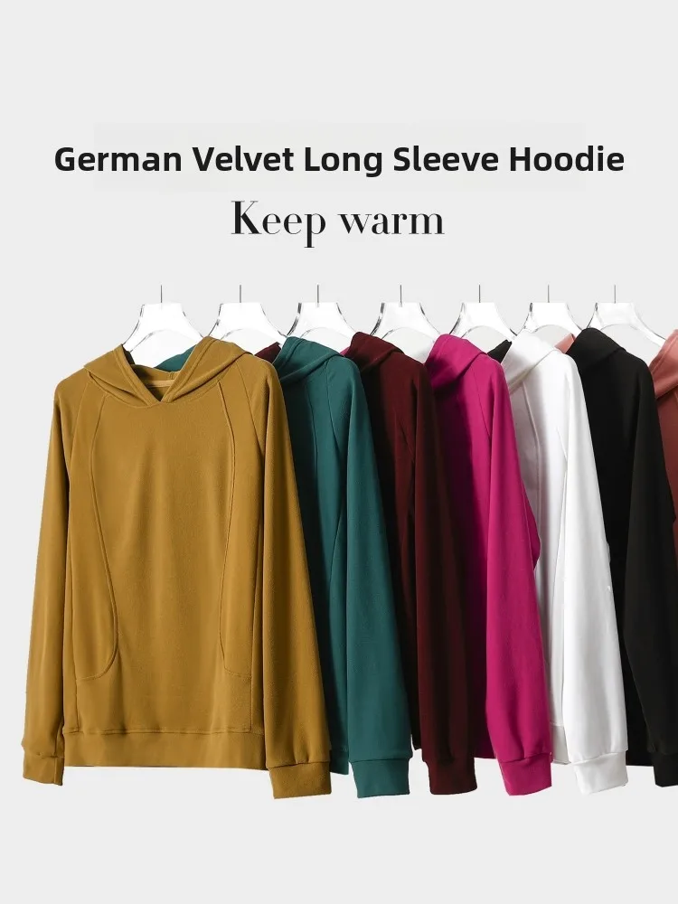 

Женская толстовка с капюшоном Thiened Fce Long Sve, внутренняя одежда Base irt, осень-зима, Новое поступление, повседневные удобные толстовки...