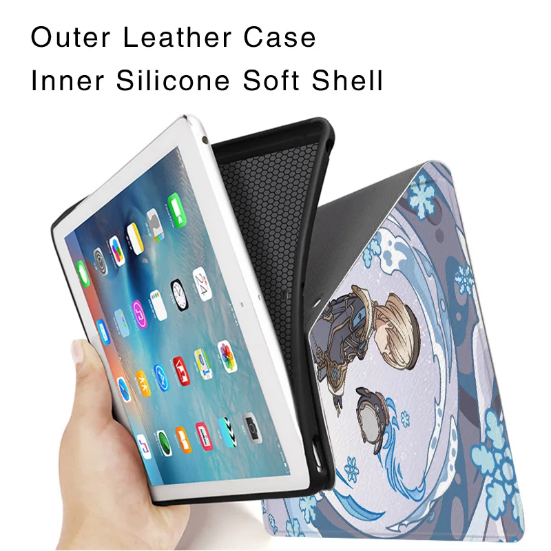 Freeminet-funda de Anime Genshin Impact para iPad, funda de silicona de lujo para iPad 10,2, 9. ª, 10. ª, Air 6, 5, Mini 4, 5, Pro 12,9, 11, 13, iPad Air 2, 3, 4