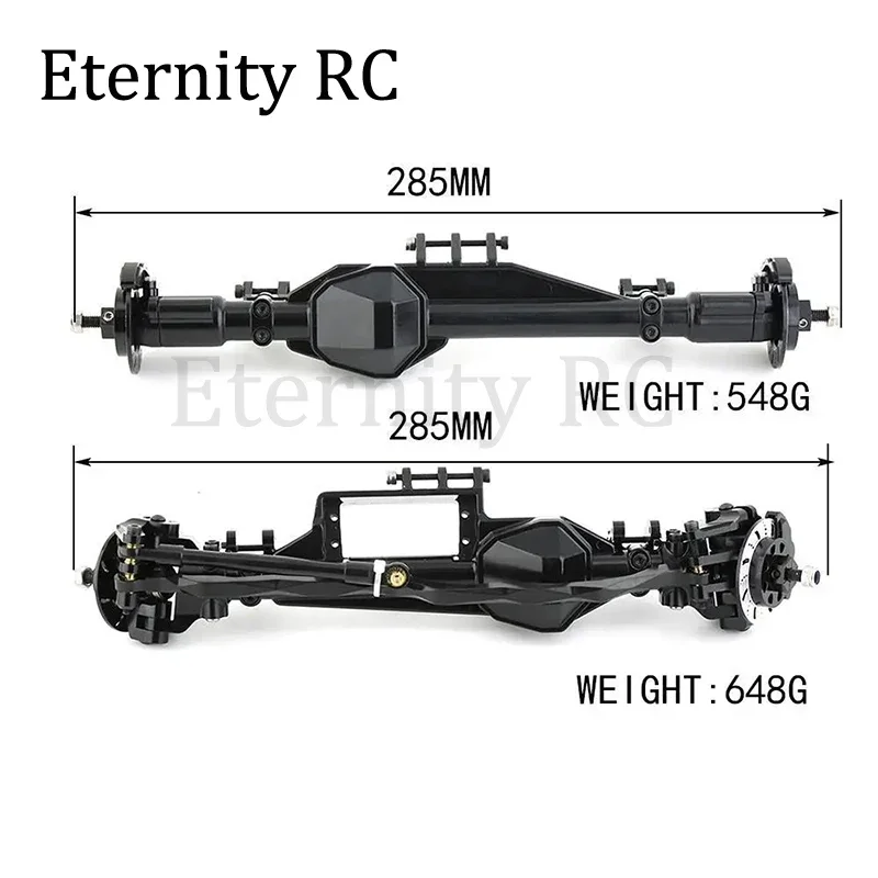 Metal Complete Front and Rear Axle for Axial RBX10 Ryft 1/10 RC Crawler Car Upgrade Parts Accessories