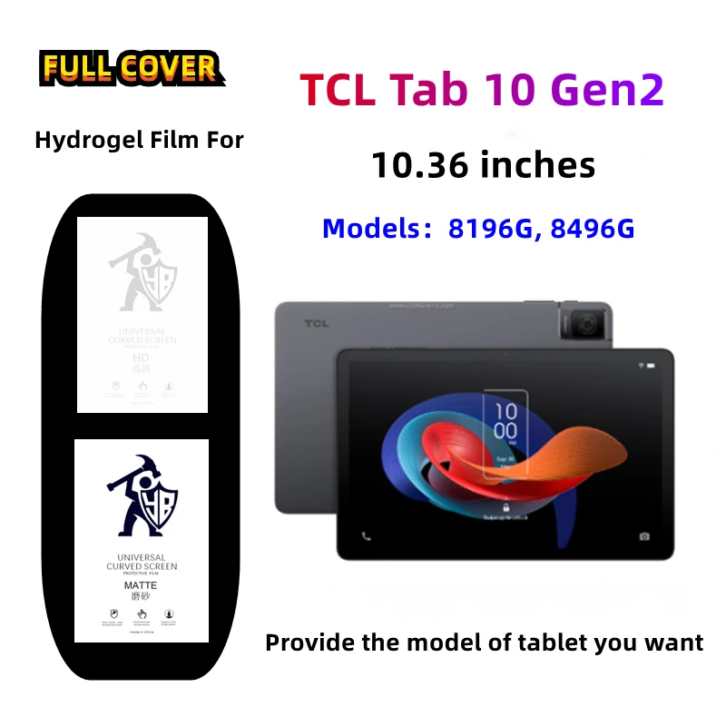 

2pcs Matte Screen Protector For TCL Tab 10 Gen2 HD Tablets Hydrogel Film For TCL Tab 10 Gen 2 10.36 inches Clear/Frosted Film