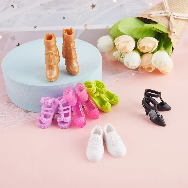 5Pairs Hot sale Doll Shoes For Monster Doll High Heel Shoes 29cm Dolls Accessories Toy High Quality Baby Playhouse Toy