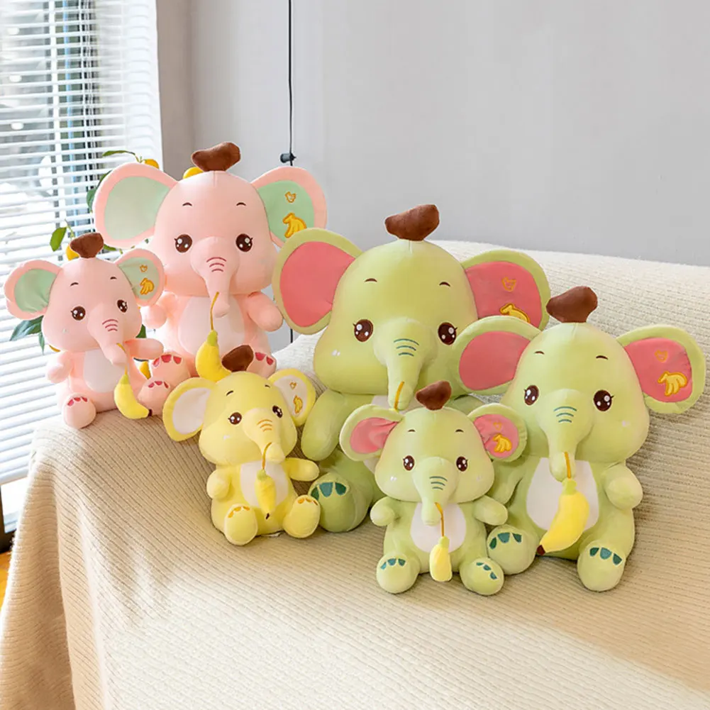 

Kawaii 16/35/45cm Plush Companion Doll Plush Elephant Stuffed Animal Pillow Super Soft Animal Plush Toy Sleeping Gift For Kids