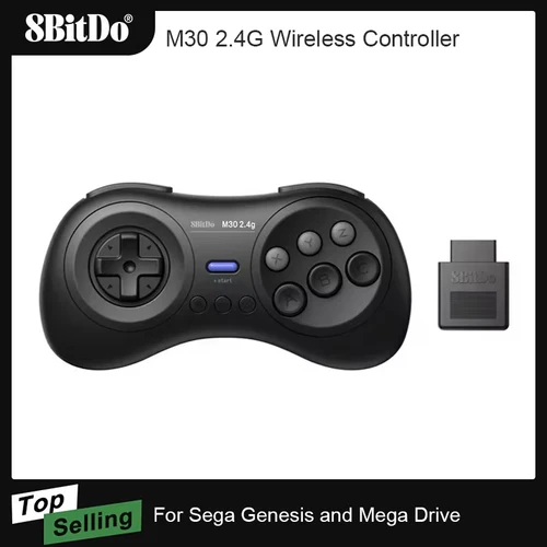 Controlador de mando inalámbrico 8BitDo M30 2,4G para Sega Genesis y Sega Mega Drive originales - Sega Genesis