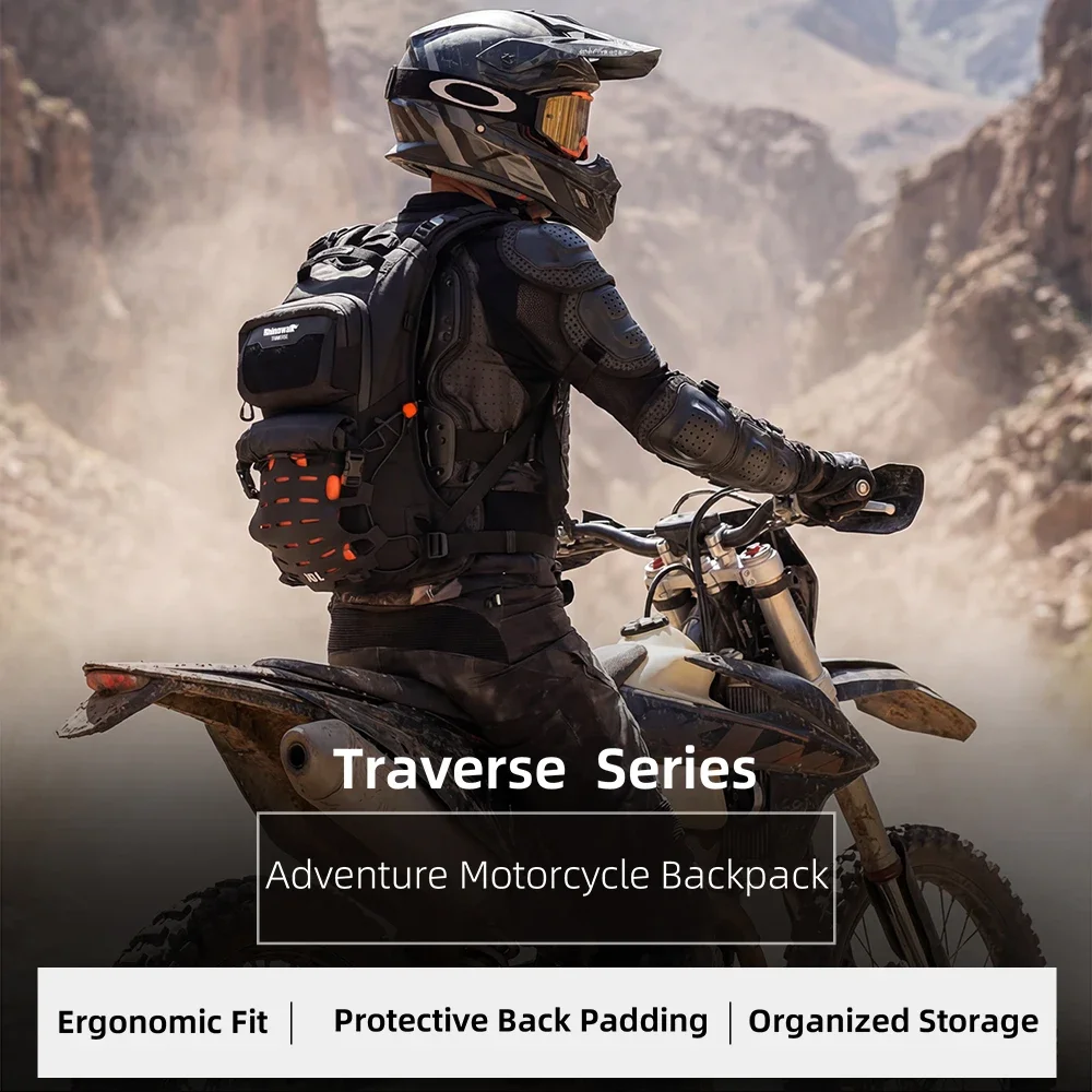 Rhinowalk Waterproof Motorcycle Backpack 10L Quick Release Motorcycle Luggage Bag With Rain Cover With Chest Bag Set Accessories