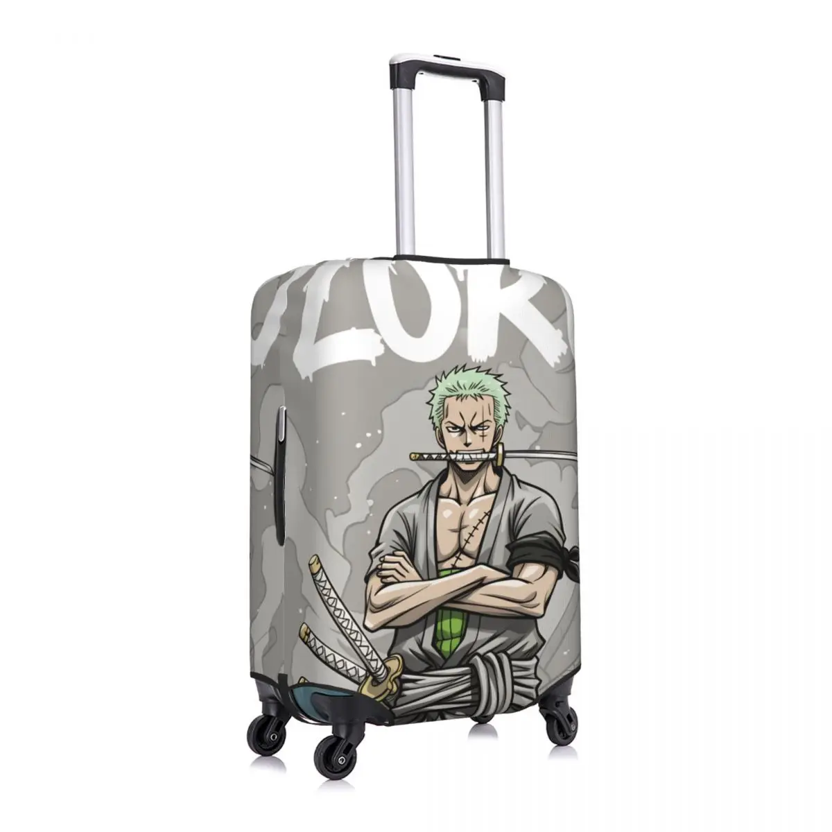Custom Zoro O-One P-Piece Travel Luggage Cover Elastic Funny Adventure Anime Comic Suitcase Cover Protector Fit 18-32 Inch