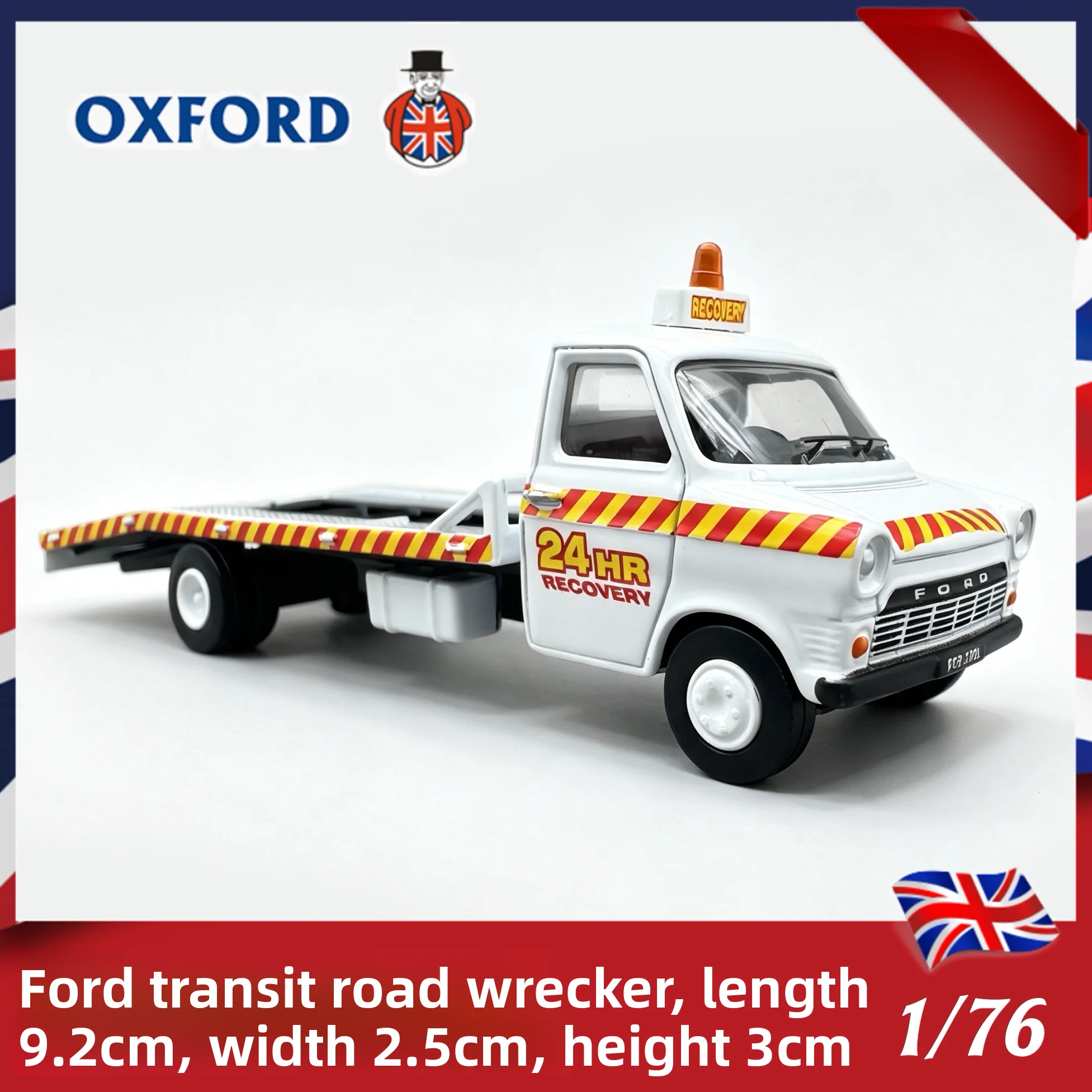 Modèle de voiture en alliage Diecast OXFORD à l'échelle 1:76, camion de dépannage Ford Transit pour le déblaiement des débris routiers 24H
