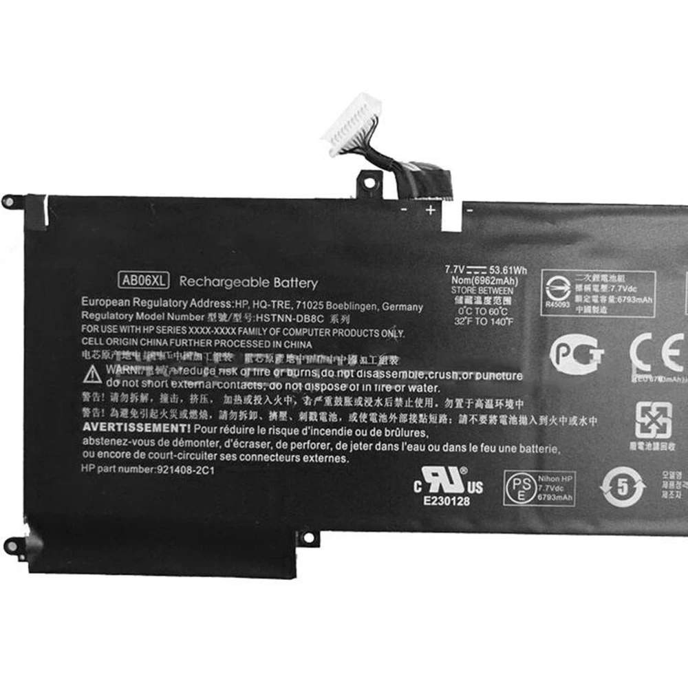 New  Original AB06XL 7.7V 53.61Wh Laptop Battery for HP Envy 13-AD000 Series 13-AD023TU 13-AD026TU HSTNN-DB8C