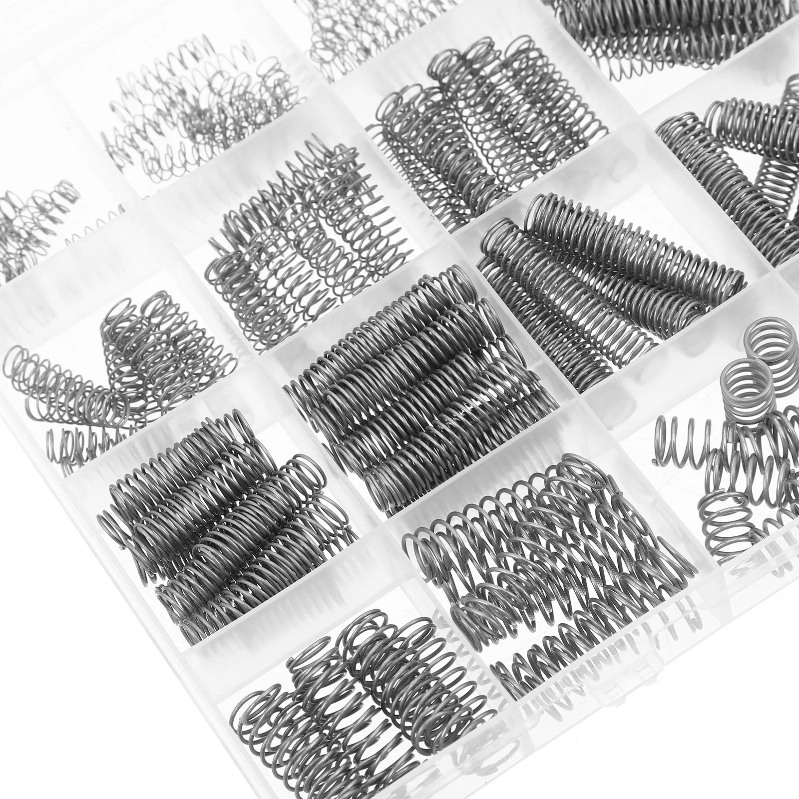 300Pcs Stainless Steel Compression Springs Kit Assorted Sizes Precision Pen Spring Replacement Assortment Metal Springs Hardware