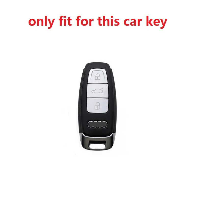 TPU Car Remote Key Case Cover Shell Keychain For Audi A6 A7 A8 E-tron Q5 Q7 Q8 C8 D5 Protection Holder Auto Keyless Accessories