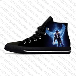 Hot King of Pop Michael Jackson Rock Music Singer Casual Cloth Shoes High Top Lightweight Breathable 3D Print Men Women Sneakers