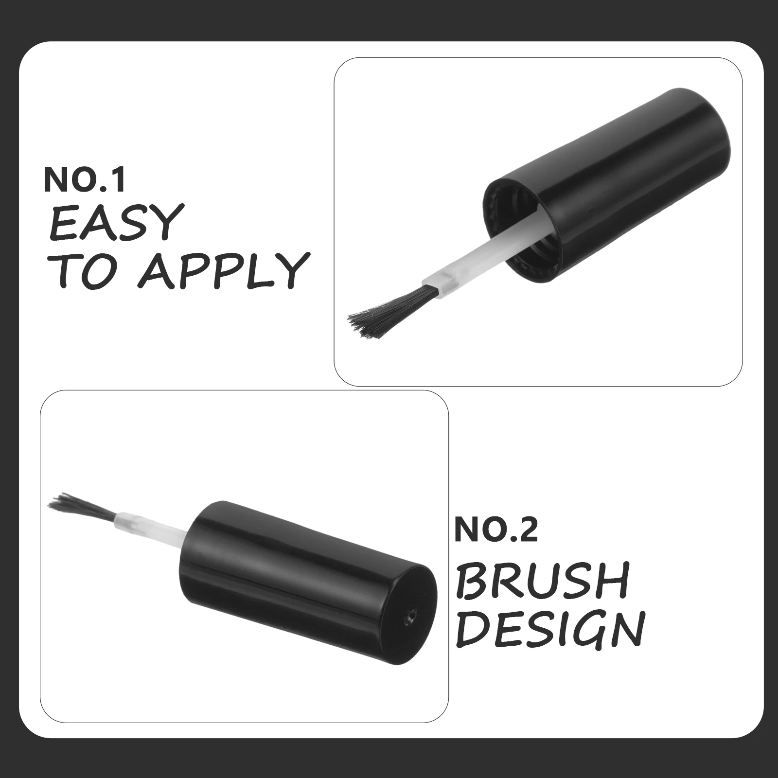 20 piezas tapas de botellas de esmalte de uñas, cepillo de repuesto, cerdas suaves, aplicar para salón de uñas, botellas de esmalte de Gel, tapas de botellas pequeñas