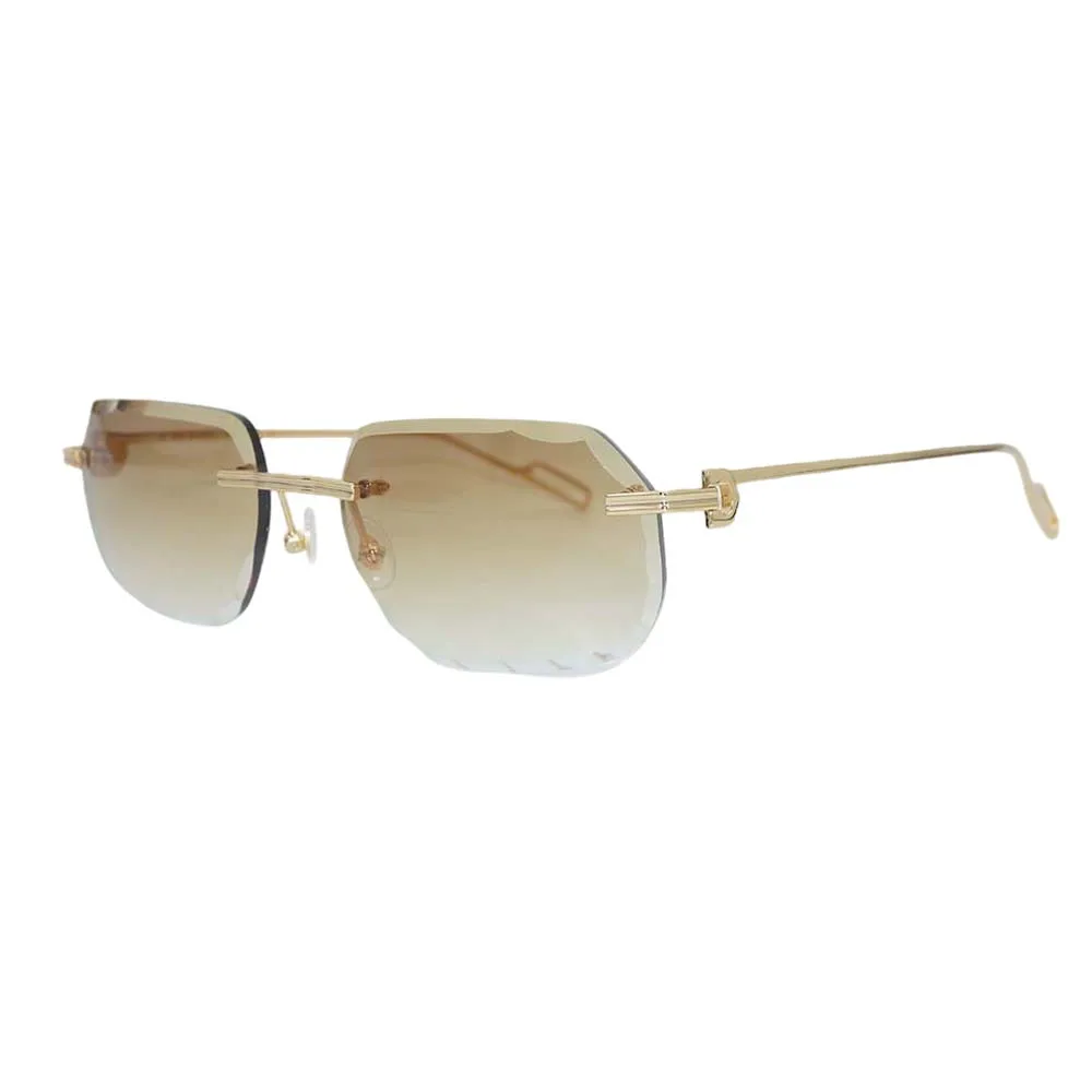 

Luxury High-End Rimless Sun Glasses with Sturdy Metal Temples, Smooth Lines & Upscale Refined Style