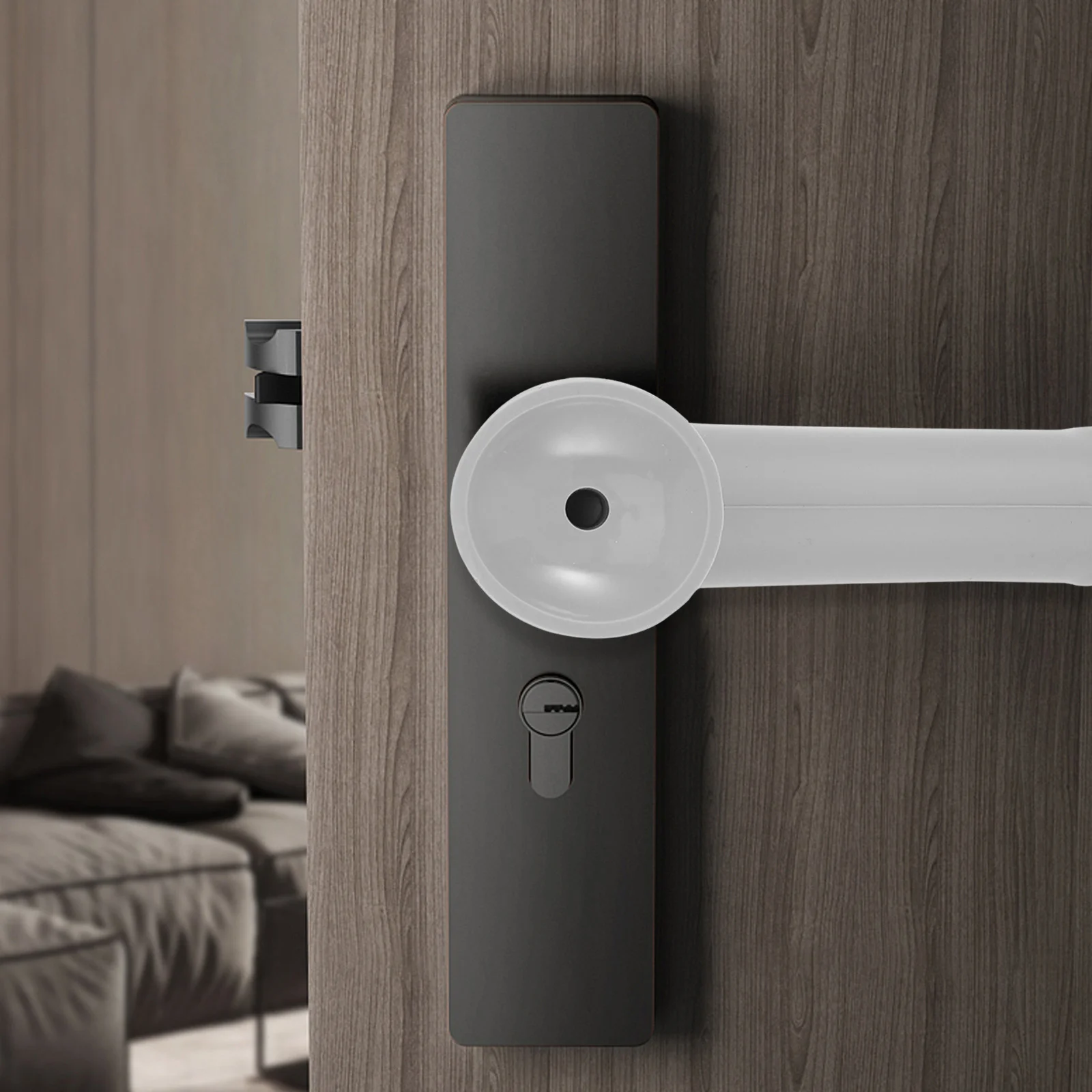 

Silicone Door Handle Cover Anti Slip Impact Resistant Grip For Cabinet Knob Child Safety Wall Protector Silicone Handle