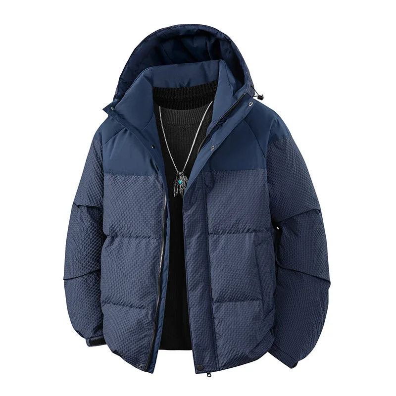

High Quality Windproof Warm Hooded White Duck Down Jackets 2025 Winter Outdoor Puffer Coats Loose Thicken Padded Tops Clothing