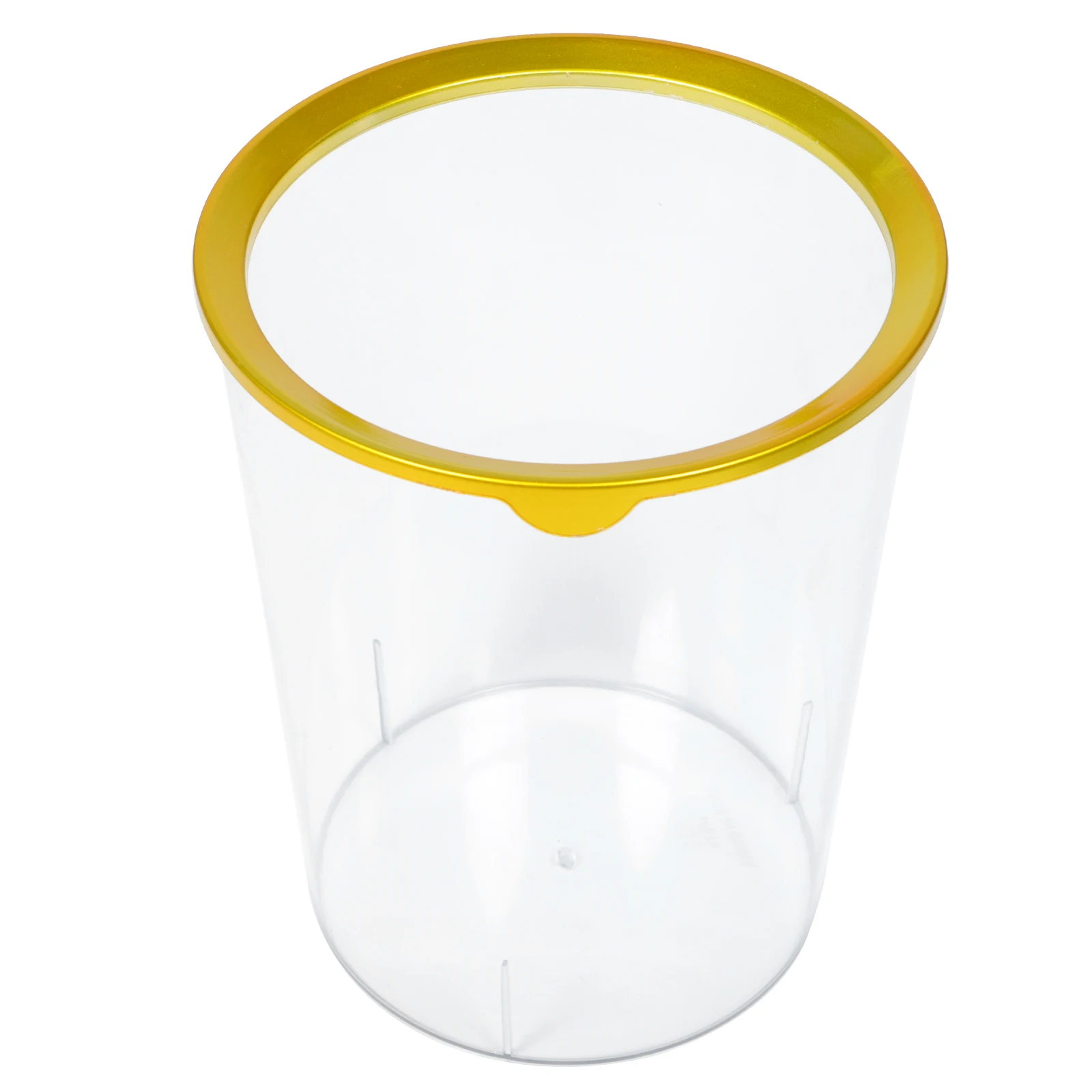 

Round Trash Can Garbage Container Waste Paper Basket Plastic Bin Home Office Desktop Use Lightweight Compact Design Transparent