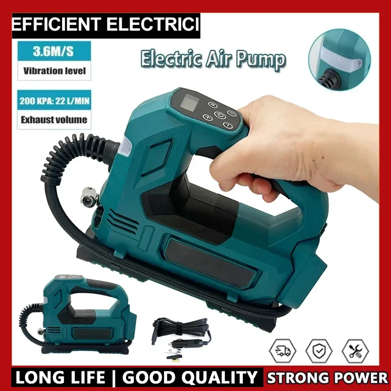 

Подходит для Makita, портативный беспроводной насос для накачивания шин, электрический воздушный насос, ручной воздушный компрессор для автомобильных велосипедных шин, шарик для аккумулятора 18 В