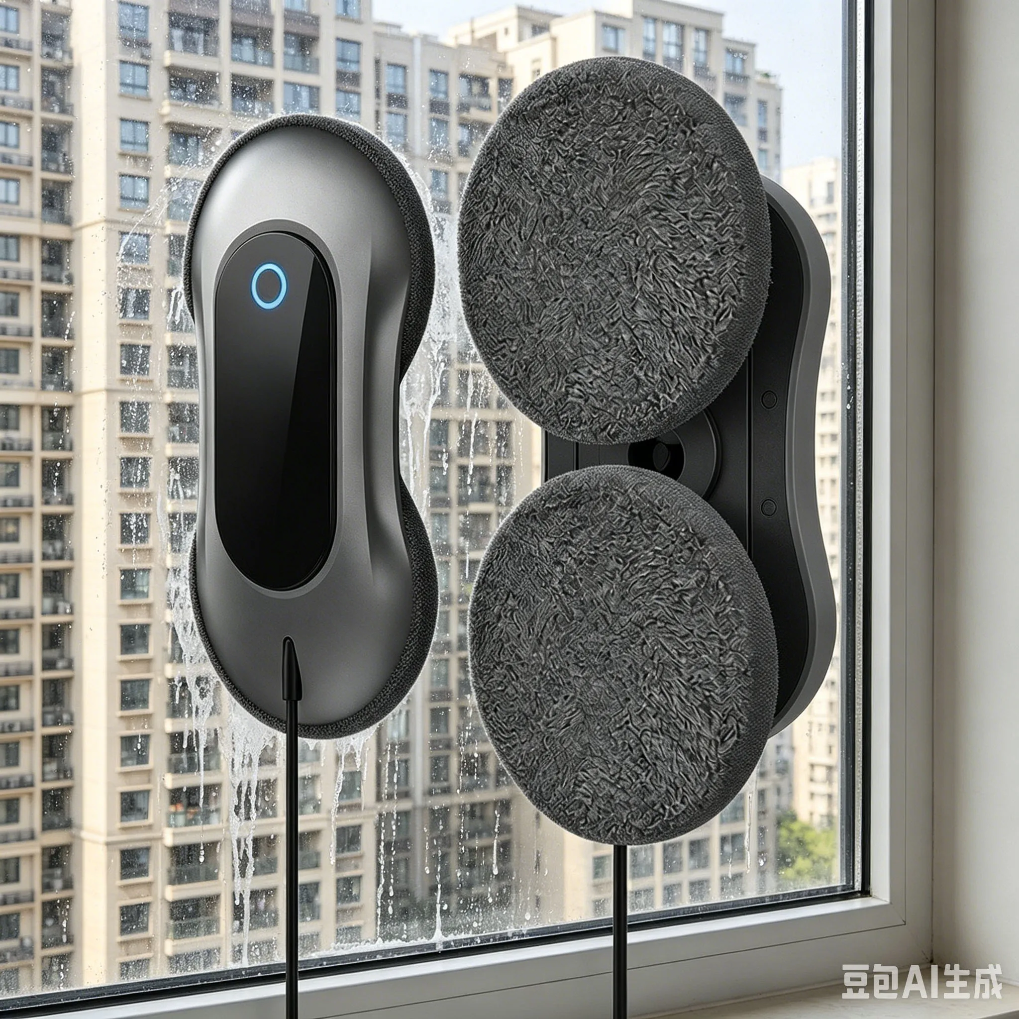 

For Smart AI Glass Cleaning Robot 5500Pa Suction Double Sided Cleaning Electric Glass Cleaner For Effortless Glass Care