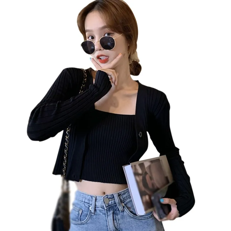 Women Fall Long Sleeve Cardigan Cropped Open Front Shrug  Sweater