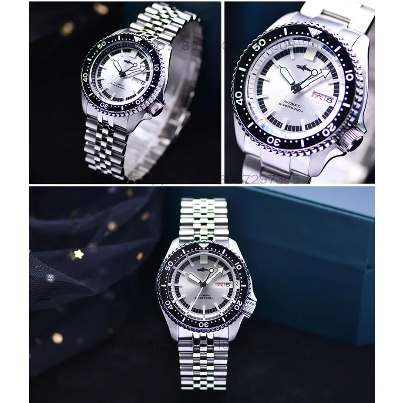 Double Calendar Blue Luminous 200m Waterproof Men's Mechanical Watch