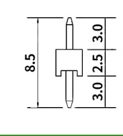 100PCS 2.54mm Short Profile L8.5mm 2x2/3/4/5/6P 10PCS 40P Straight Double Row 0.8U Gold Breakaway PCB Connector Male Pin Header