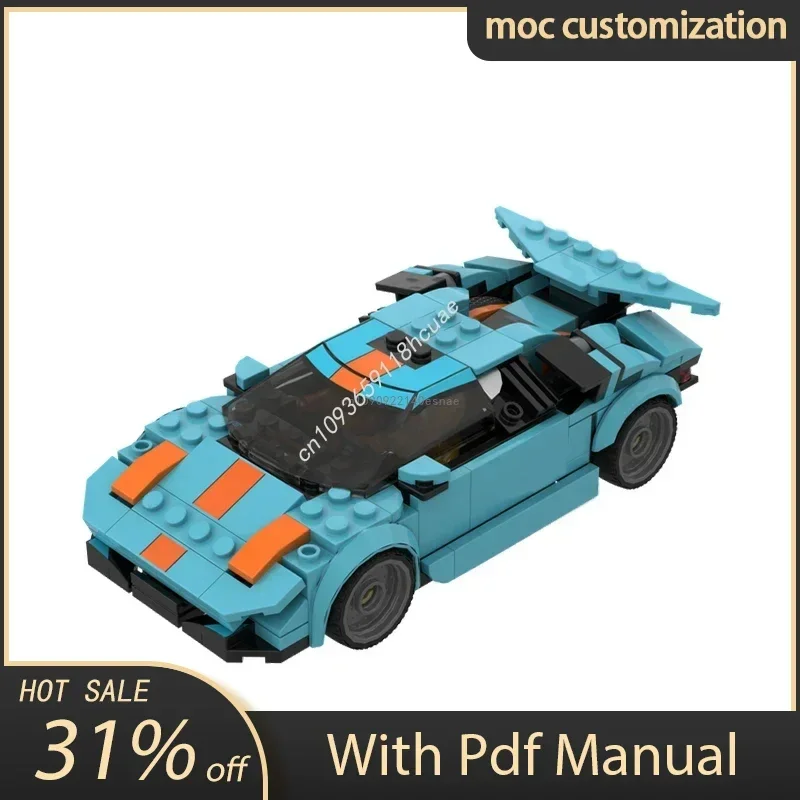 

2024, хит MOC City Champion, автомобиль, счетчик, суперкар, строительные блоки, кирпичная гоночная техника, креативный гараж, игрушки «сделай сам», подарок для детей
