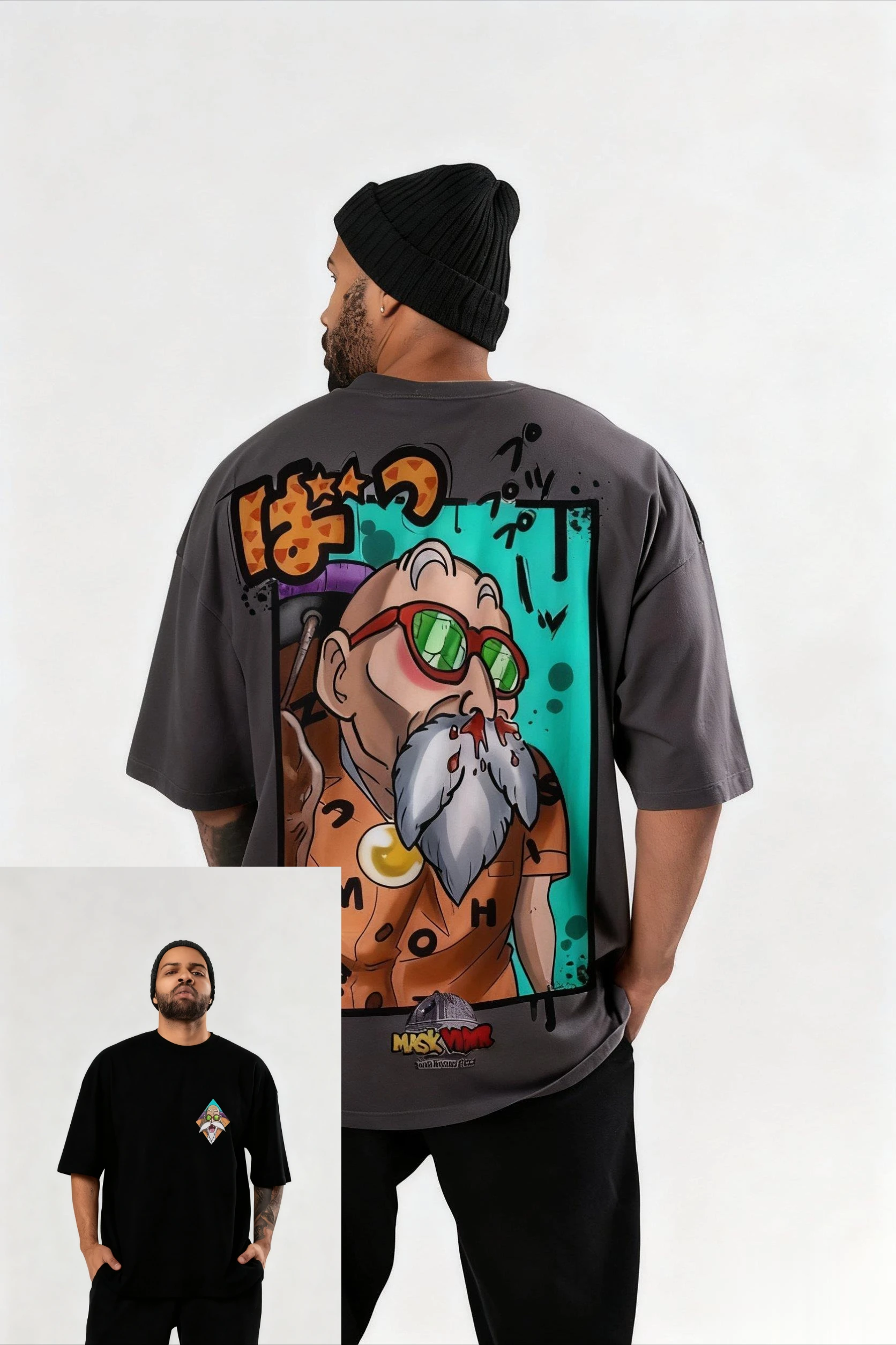 Oversized vintage dragon ball masculino e feminino 2026 novo anime dupla face impressa família americana camiseta de manga curta