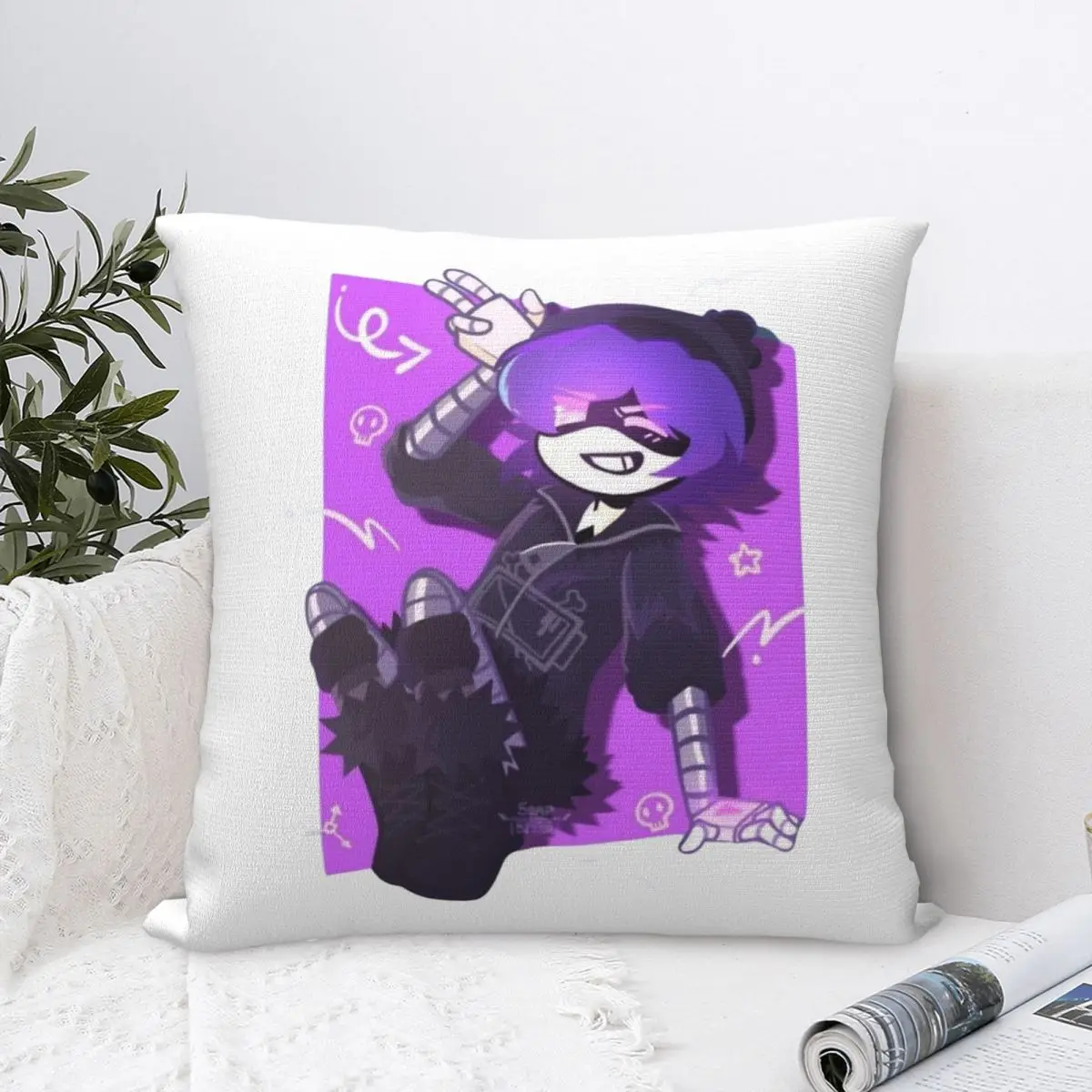 Uzi Murder Drones Pillowcase Polyester Cushion Cover Decorative Game Pillow Case Cover Home Zippered 18'