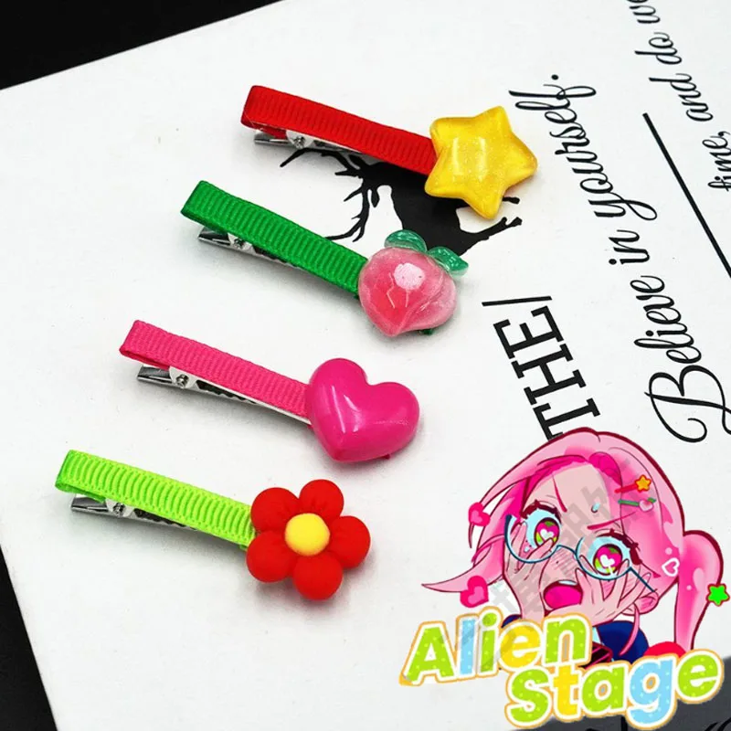 Anime ALIEN STAGE IVAN TILL Mizi Cosplay Hairpins Unisex Kawaii Colorful Hair Clips Jewelry Headwear Accessories Gift