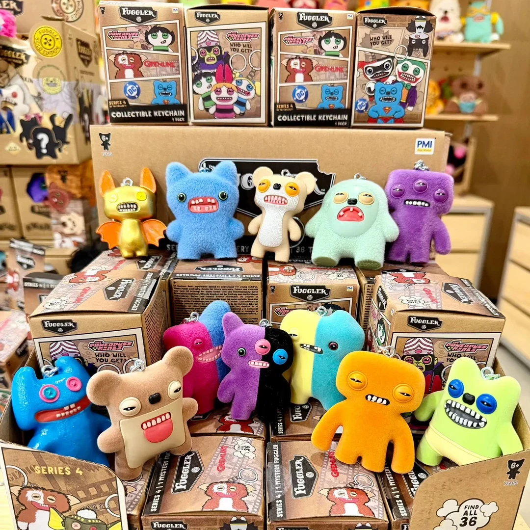 Original Fuggler Hässliche Zähne Monster Plüschtiere Katzen-Bären Plüsch-Schlüsselanhänger Nuggets Anhänger Taschenanhänger Hamburger-Puppen Zufällig 1 Stück – Detail 29