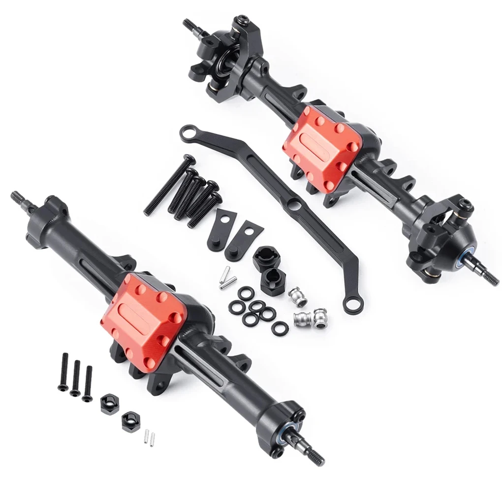 Aluminiowa Oś Przednia ze Stopu Aluminium 1/18 do Samochodu RC Trx4m, Część Zamienna, Akcesoria do Samochodów RC, Części Zamienne, Część Tuningowa RC, Czarna