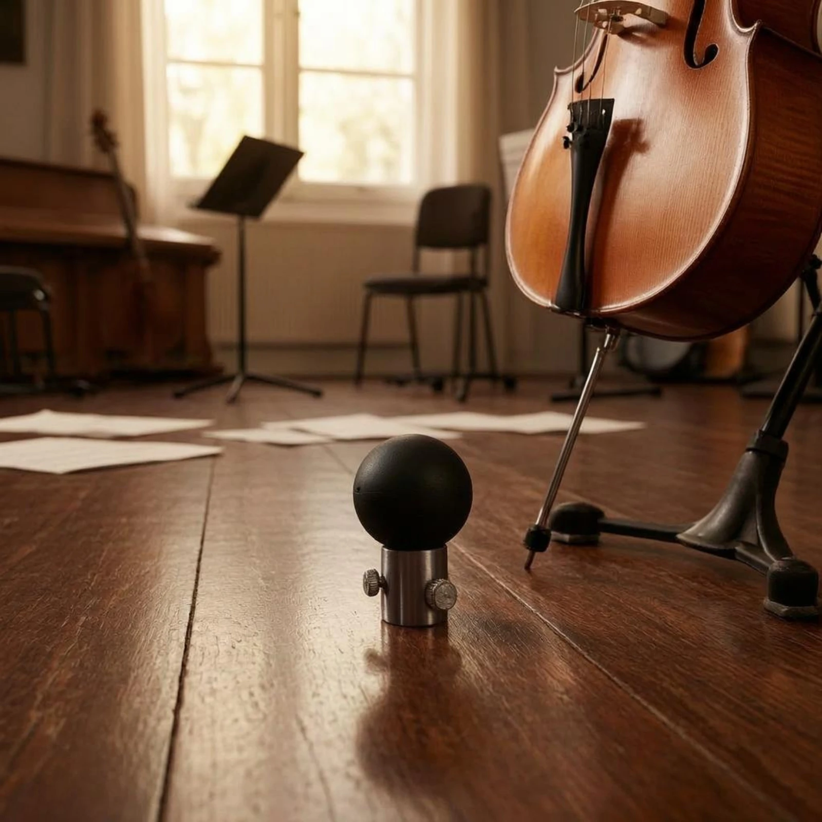 Cello Endpin Stopper Compact Bass Endpin Stopper Cello Rock Stop Portable Rubber Ball Clamp Floor Protector for Cellists