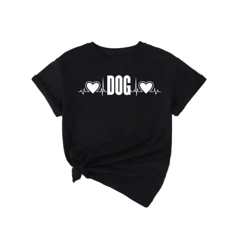 Cotton 100% Neue Frauen T Hemd Nie Gehen Allein Print T Shirt Hund Liebh Footprints Printed Crewneck Shirts for Men Women Tees