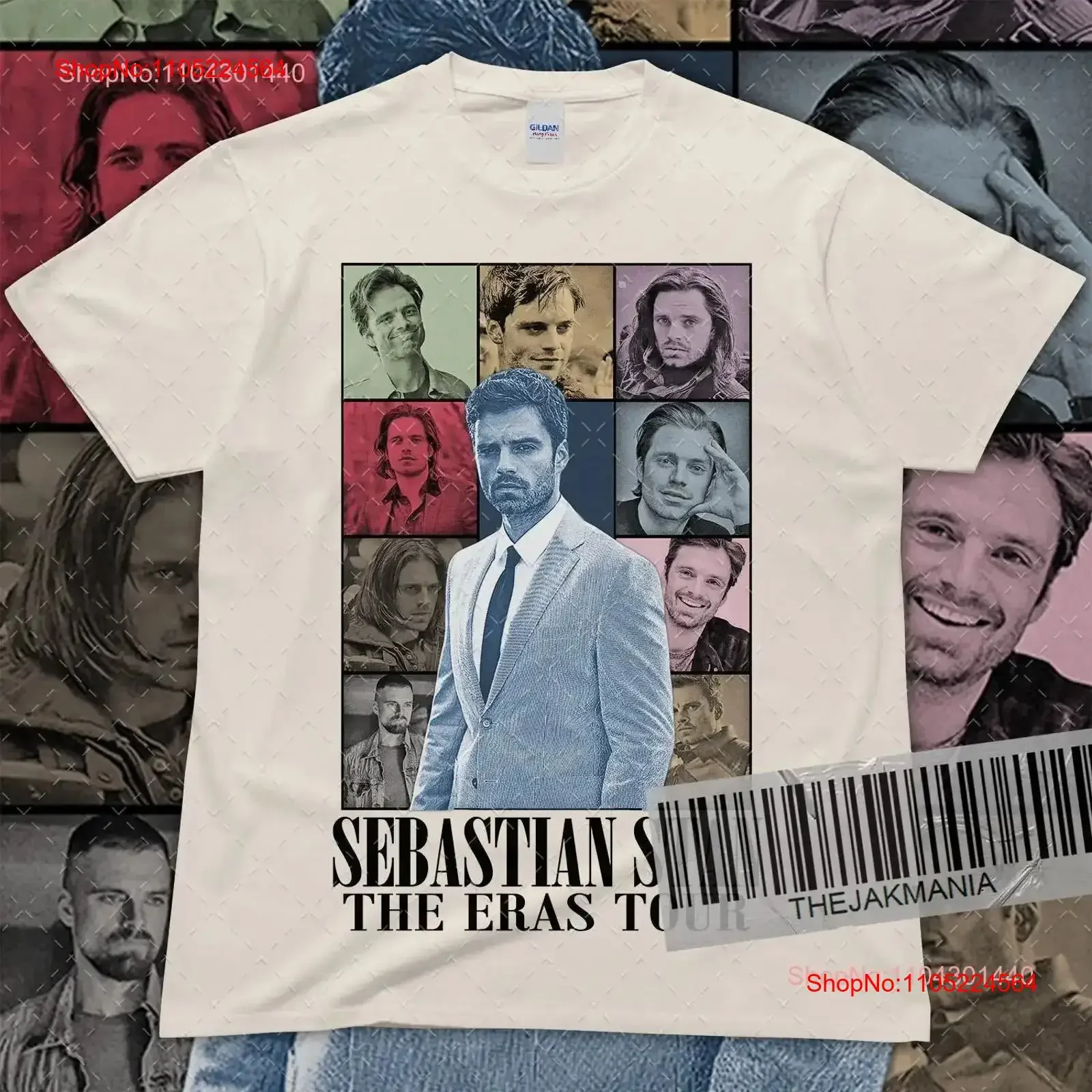 

Retro Sebastian Stan T Shirt SweaT TJK vintage Washed Stylish Versatile fashion Comfortable Casual designer clothes Slightly
