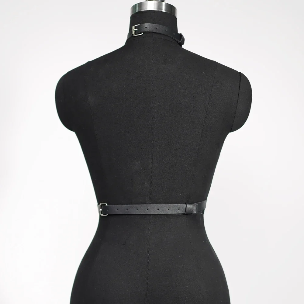 Arnés de lencería de cuero Sexy para mujer, arnés para el cuerpo, cinturón, ropa gótica, tirantes para mujer, ropa fetiche de moda, accesorios para mujer