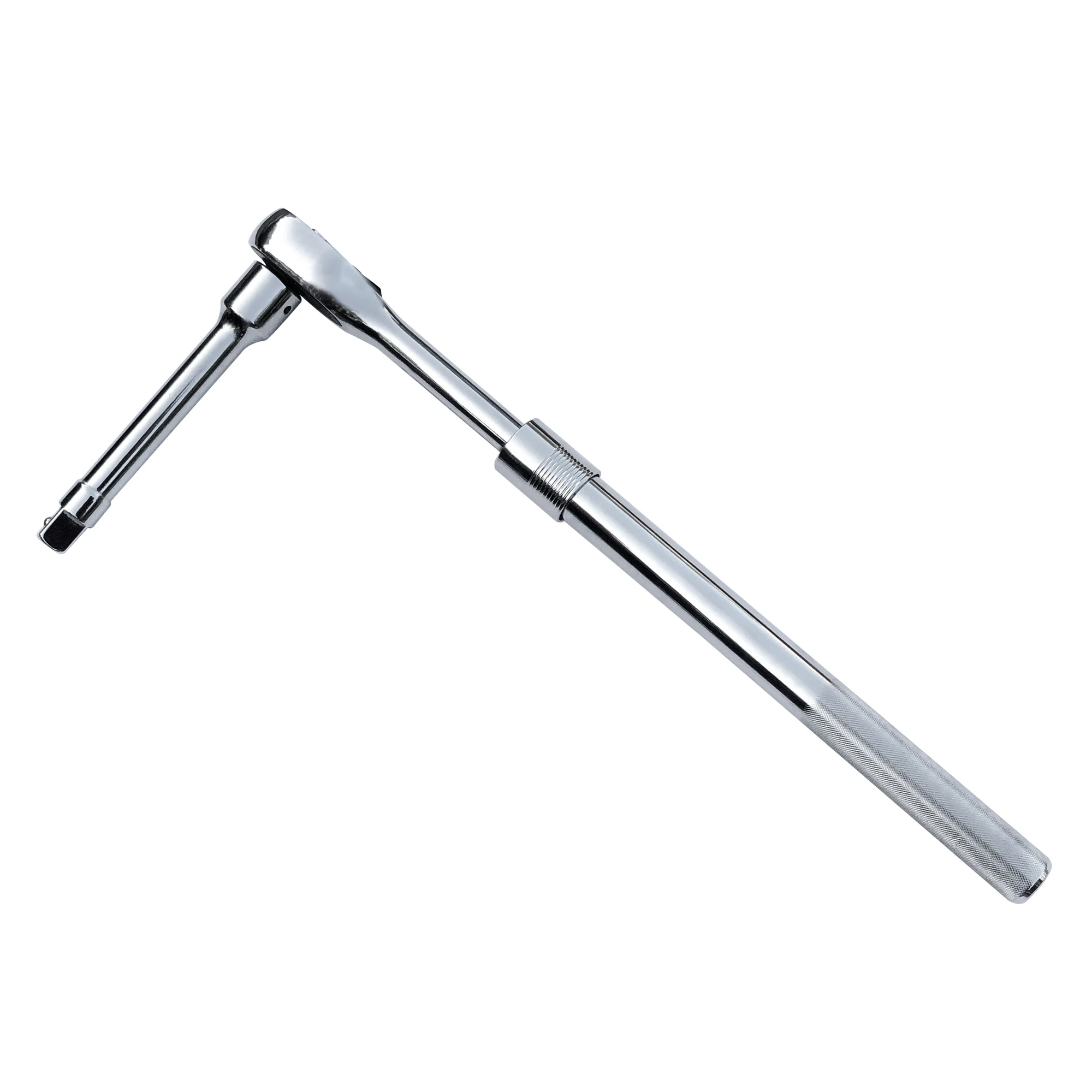 3/4" Drive Extendable Ratchet Handle, Extends 19.5in to 30.5in, Quick Release, 24-Tooth, with 8-Inch Extension Bar