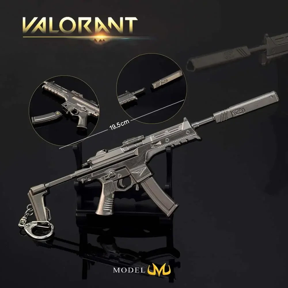 20cm Valorant pistolet breloki złe duchy pistolety zabawkowe zdejmowany metalowy miecz Cosplay bezpiecznie broń Model breloki kolekcja ozdób